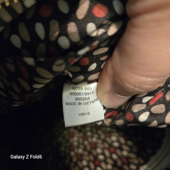 Vera Bradley Crossbody Shoulder Bag Beige Nylon Brown Strap Adjustable Medium - Picture 11 of 16